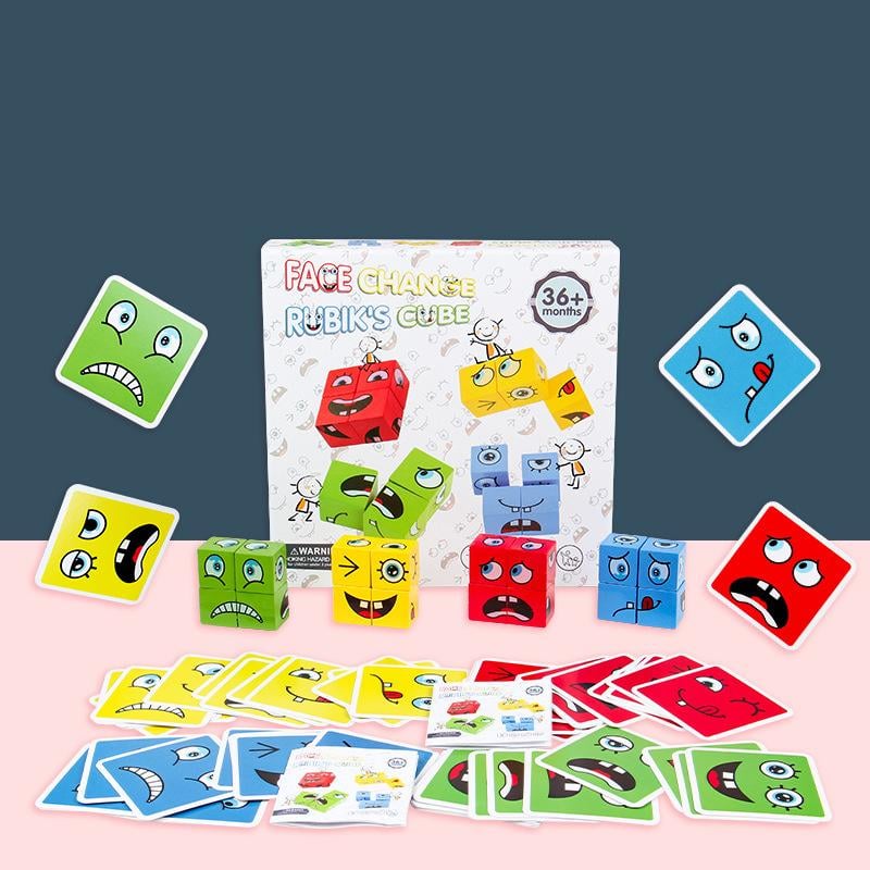 🎅Face-Changing Magic Cube Building Blocks