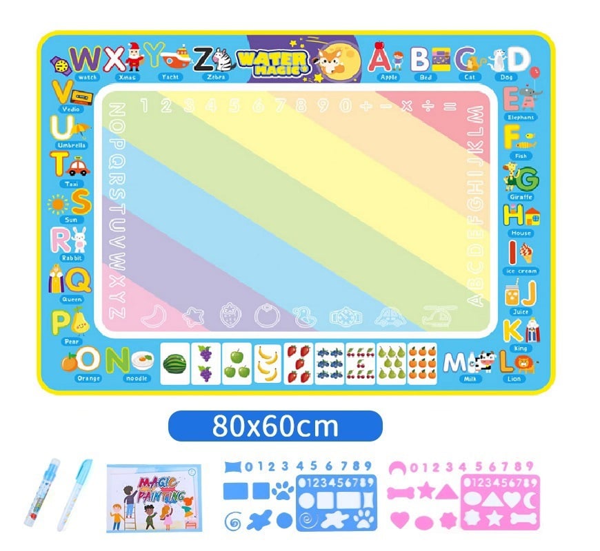 🎁😍Water Doodle Mat ,Aqua Painting Drawing Mat Mess Free Learning Toy Mat💕